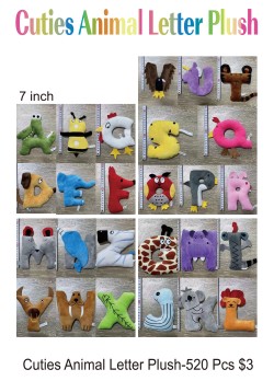 Cuties Animal Letter Plush Toys